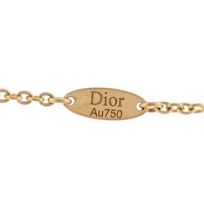 Christian Dior 18K Yellow Gold Diamond Mother of Pearl Rose Des Vents Necklace 4 of 4