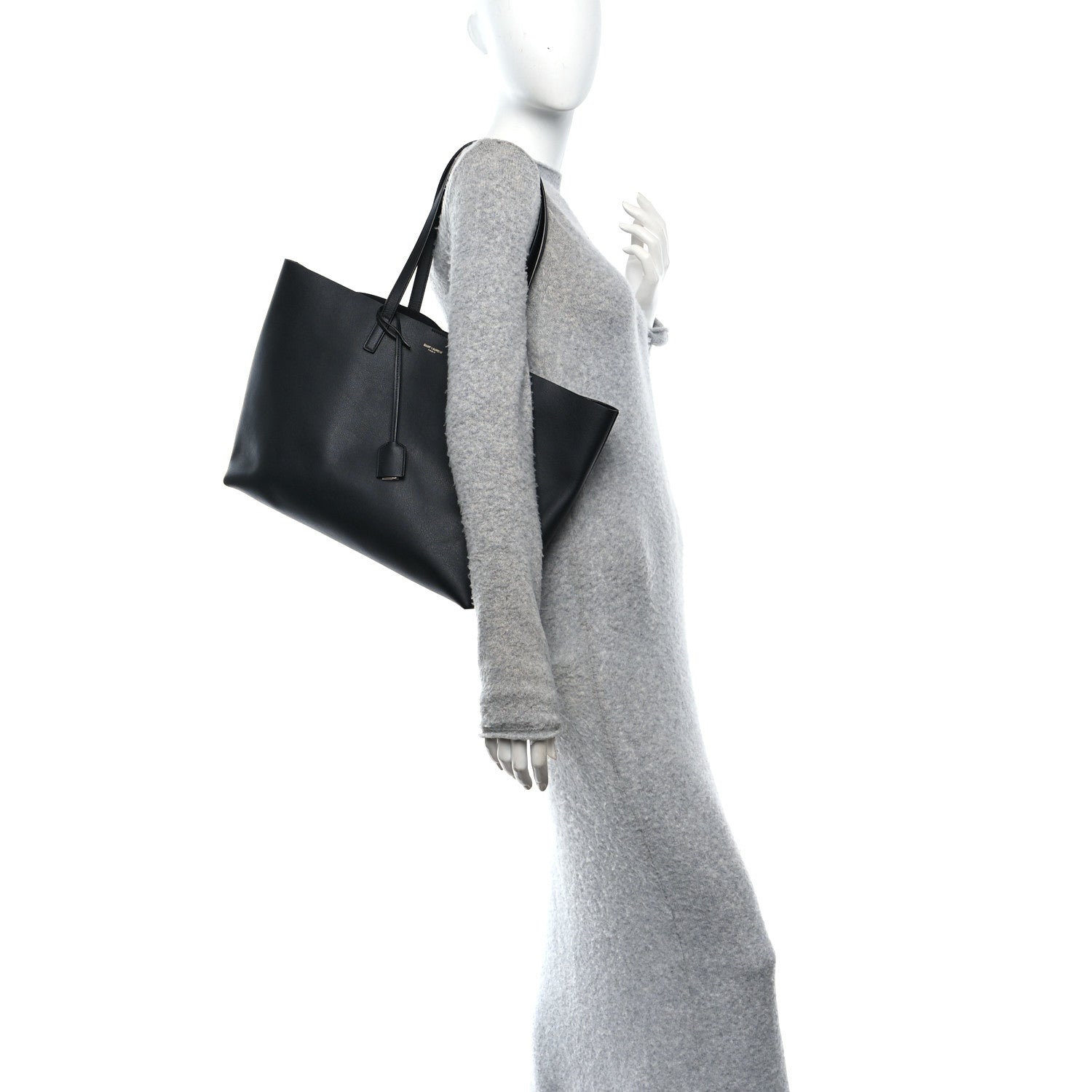 Saint Laurent Calfskin Large Shopping Tote Black 2 of 11