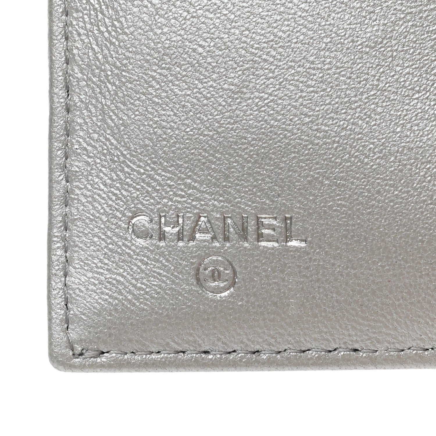 Chanel Glittered Metallic Caviar Quilted Medium Flap Wallet Silver 6 of 9