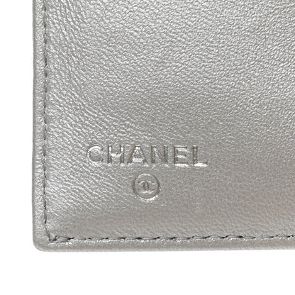 Chanel Glittered Metallic Caviar Quilted Medium Flap Wallet Silver 6 of 9