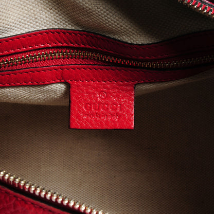 Gucci Pebbled Calfskin Medium Soho Boston Red 6 of 7