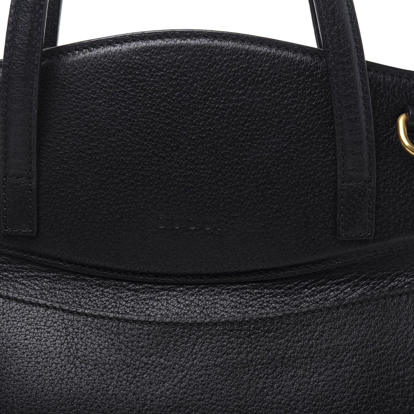 Grained Calfskin Web Crystal Butterfly Stripe Medium Totem Top Handle Bag Black