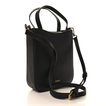 Versace Calfskin La Medusa Top Handle Hobo Black 3 of 8