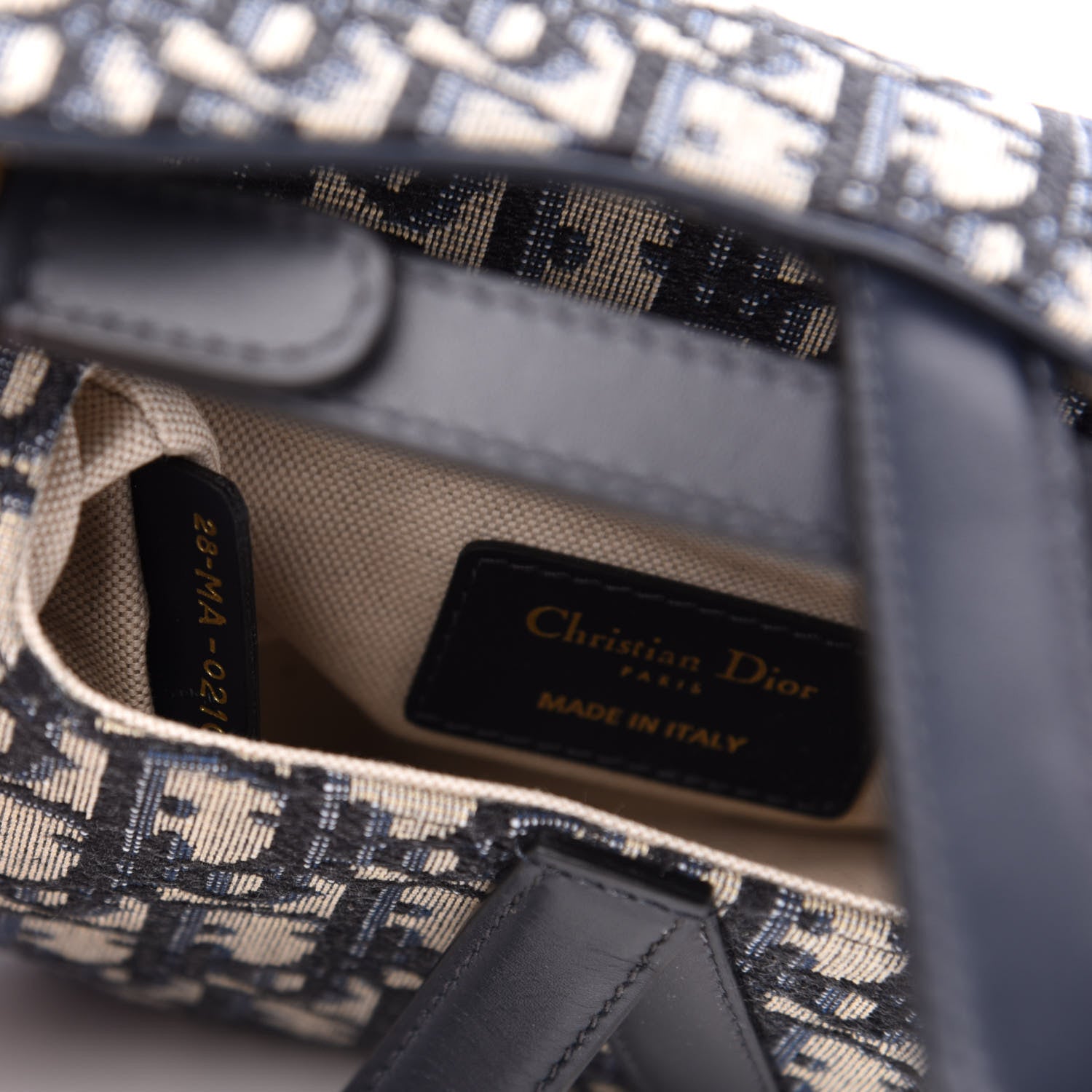 Christian Dior Oblique Mini Saddle Bag Blue 7 of 11