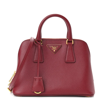 Prada Saffiano Lux Mini Promenade Tote Cerise 1 of 8