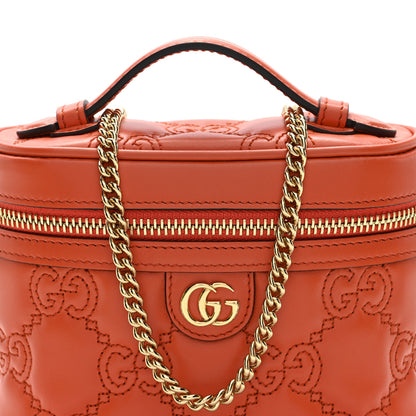 Gucci Calfskin GG Matelasse Mini Top Handle Bag Deep Orange 7 of 10