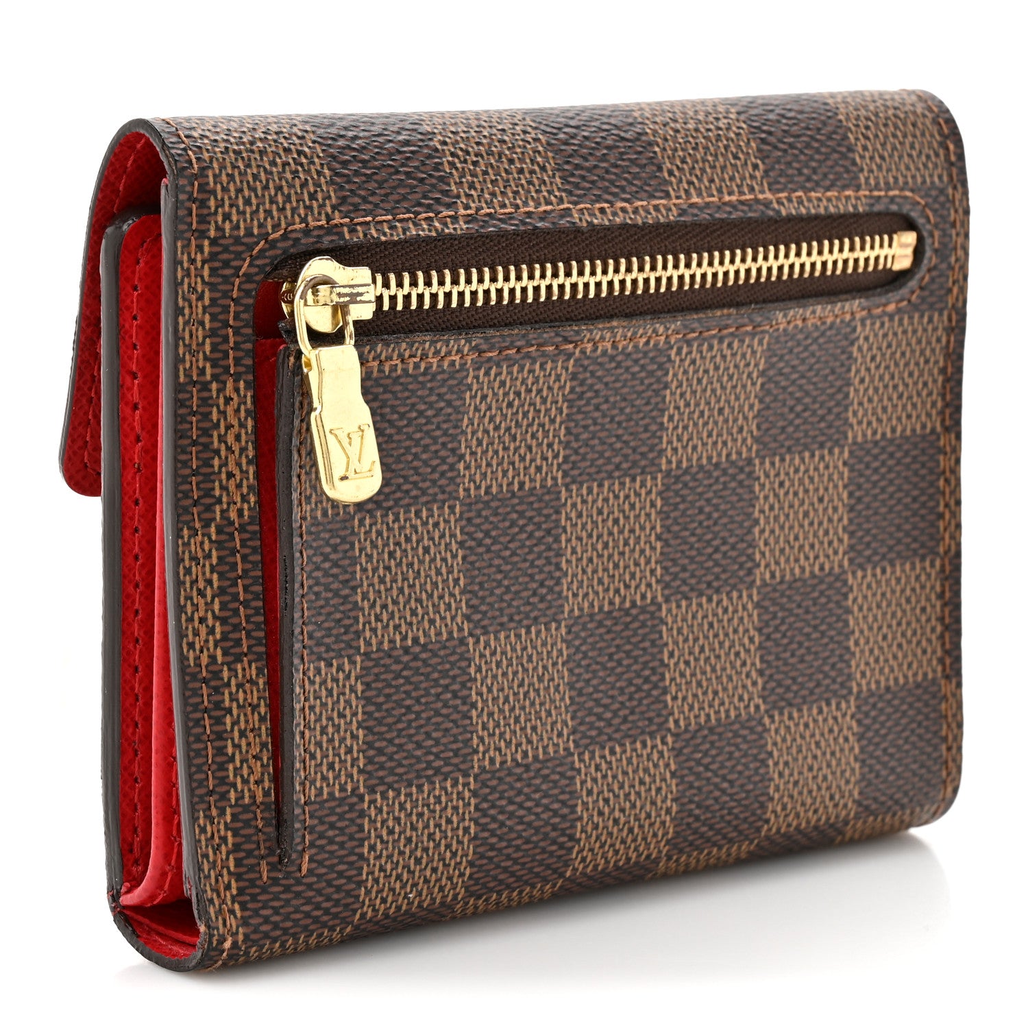 LOUIS VUITTON/チェック柄レザーケース Louis Vuitton Damier Ebene Koala Compact Wallet 1842617 – FASHIONPHILE