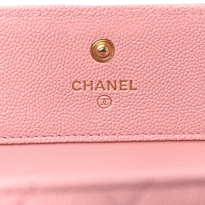 Chanel Caviar Quilted Boy Compact Wallet Pink 7 of 8