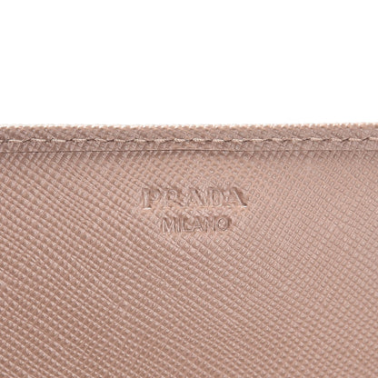 Prada Saffiano Metal Flap Wallet with Strap Cammeo 7 of 9