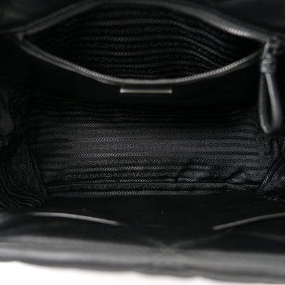 Prada Nappa Quilted Monochrome Chain Tote Bag Black 5 of 9