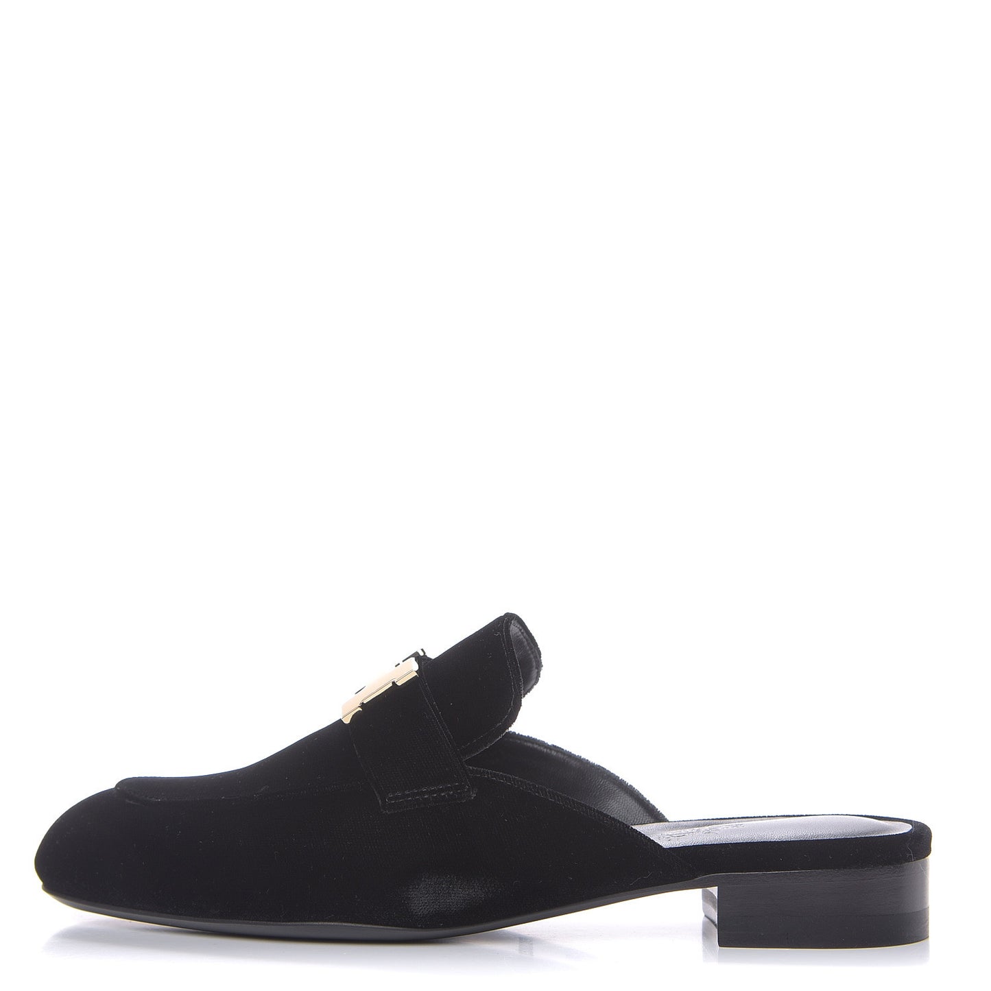 Velvet Trocadero Mule 36 Black