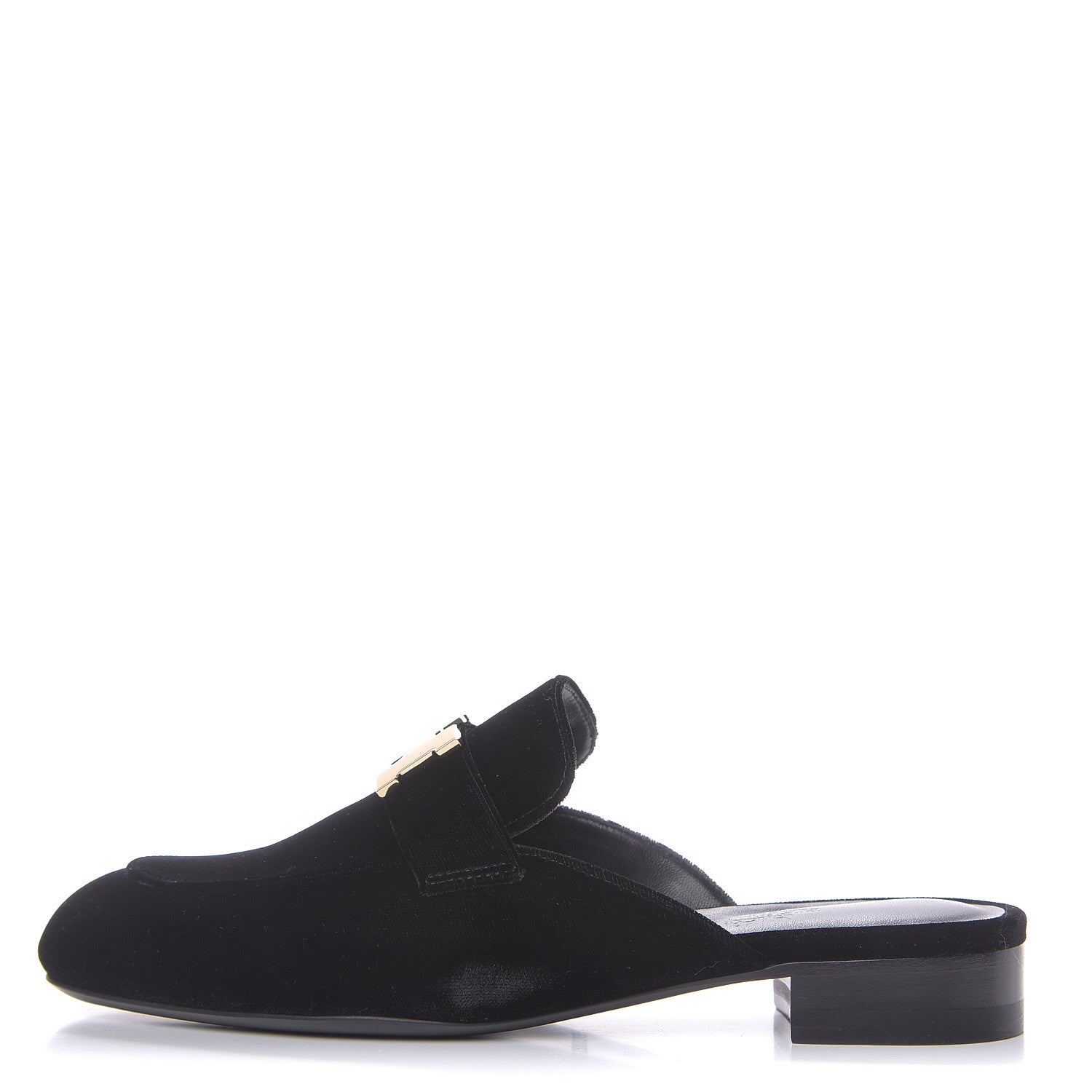 Hermes Velvet Trocadero Mule 36 Black 1 of 9