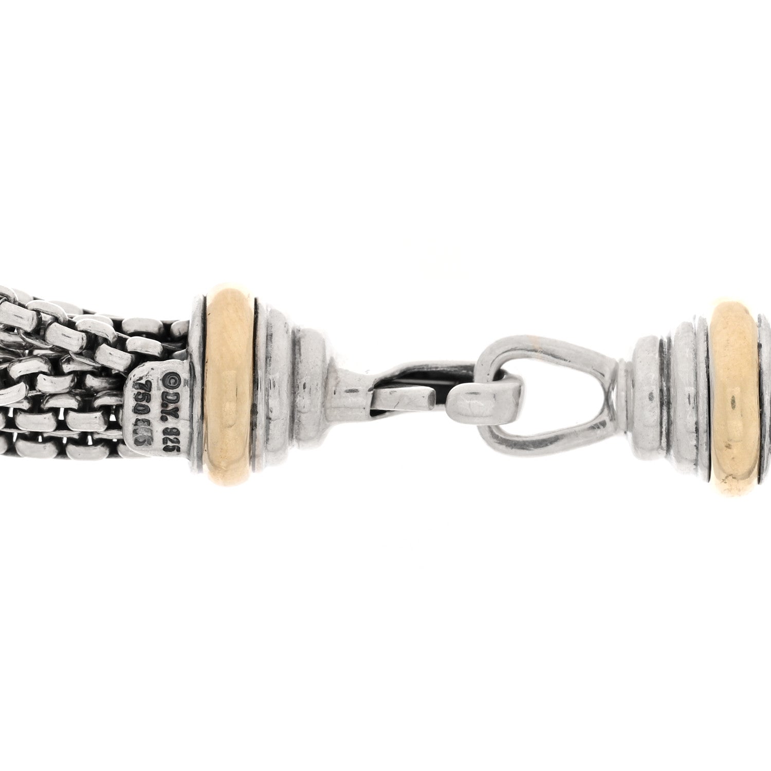 David Yurman Sterling Silver 18K Yellow Gold Pearl Citrine Smokey Quartz Multi Strand Necklace 4 of 4