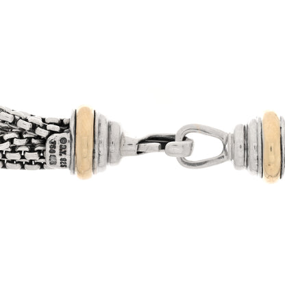 David Yurman Sterling Silver 18K Yellow Gold Pearl Citrine Smokey Quartz Multi Strand Necklace 4 of 4