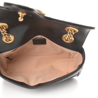 Gucci Calfskin Matelasse Mini GG Marmont Shoulder Bag Black 5 of 11