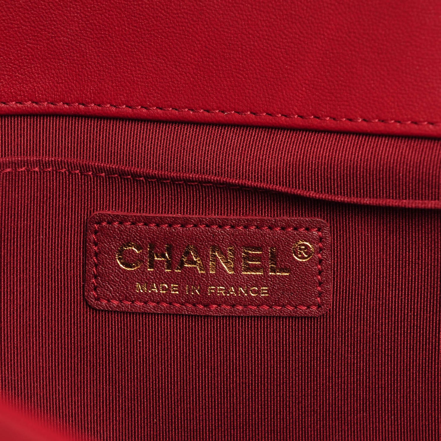 Lambskin Quilted Medium Boy Flap Red