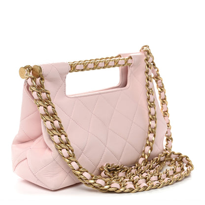 Chanel Shiny Lambskin Small Shopping Bag Light Pink 3 of 11