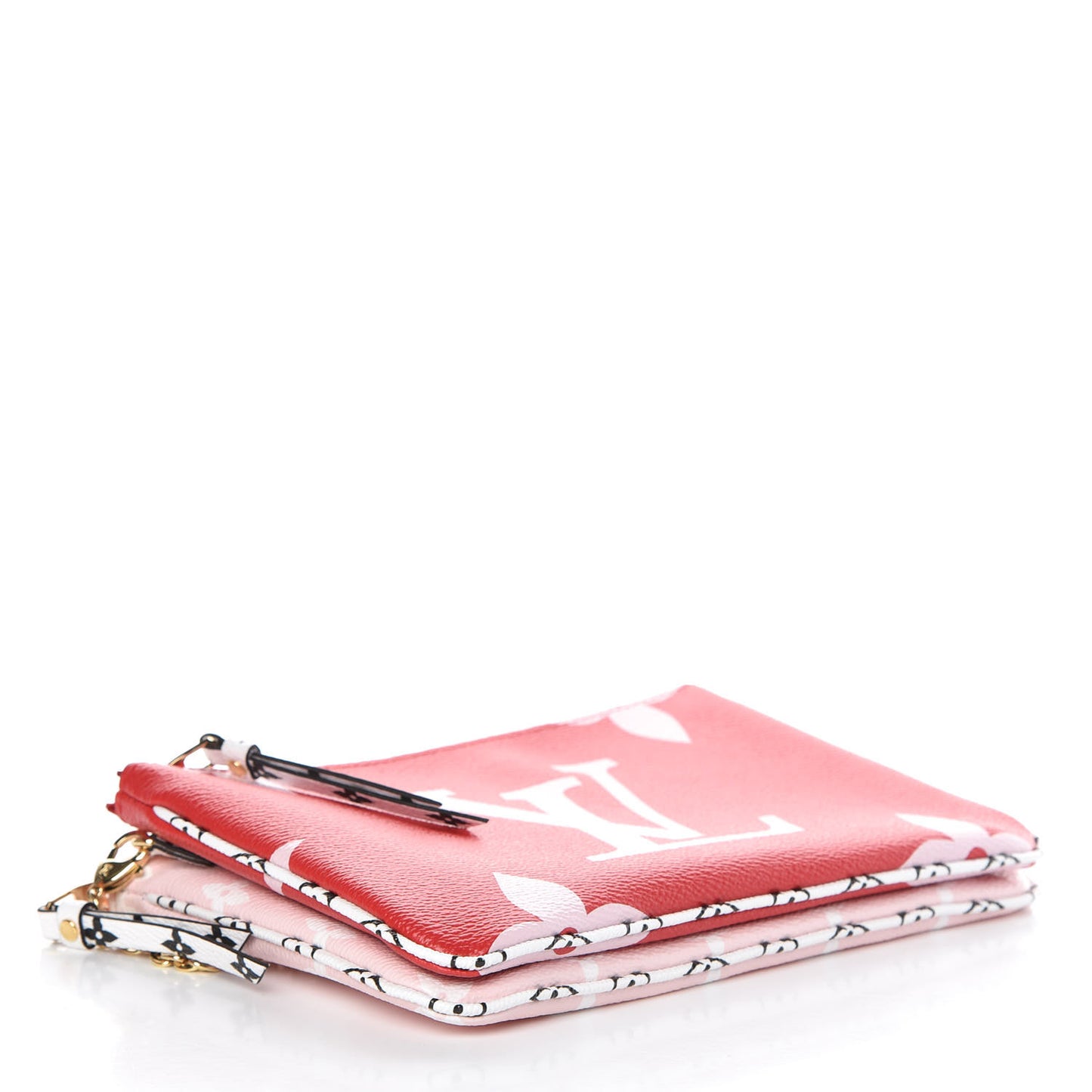 Monogram Giant Double Zip Pochette Rouge
