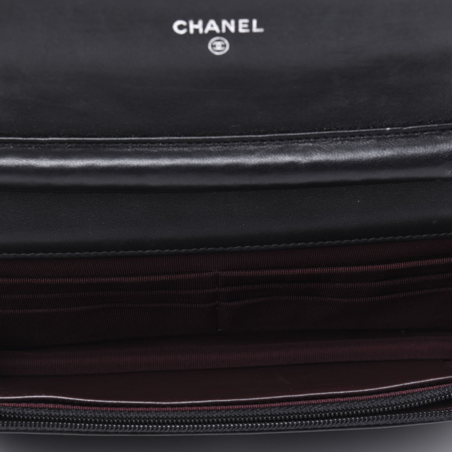 Chanel Lambskin Quilted Wallet On Chain WOC Black 5 of 13