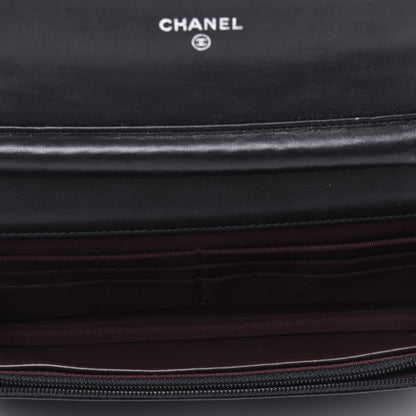 Chanel Lambskin Quilted Wallet On Chain WOC Black 5 of 13