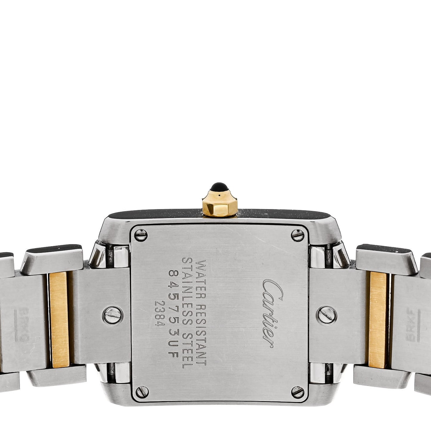 Stainless Steel 18K Yellow Gold 20mm Tank Francaise Quartz Watch