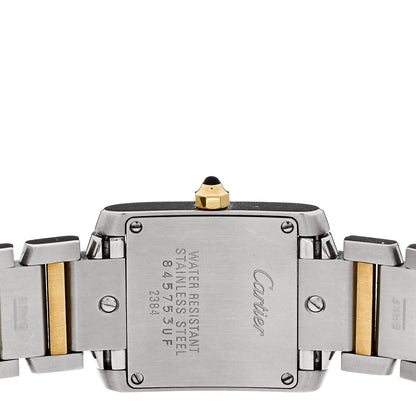Cartier Stainless Steel 18K Yellow Gold 20mm Tank Francaise Quartz Watch 4 of 5