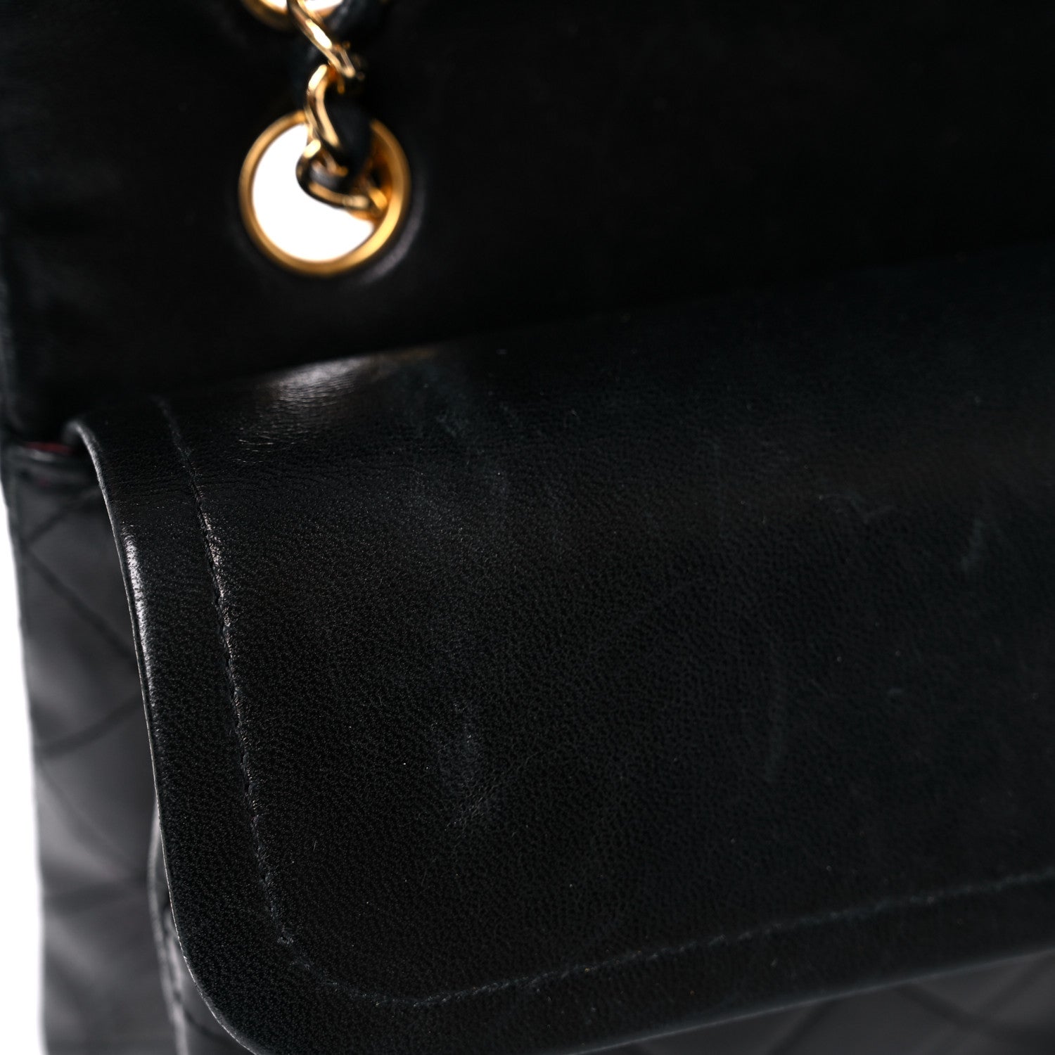 Chanel Lambskin Quilted Medium Double Flap Black 16 of 21