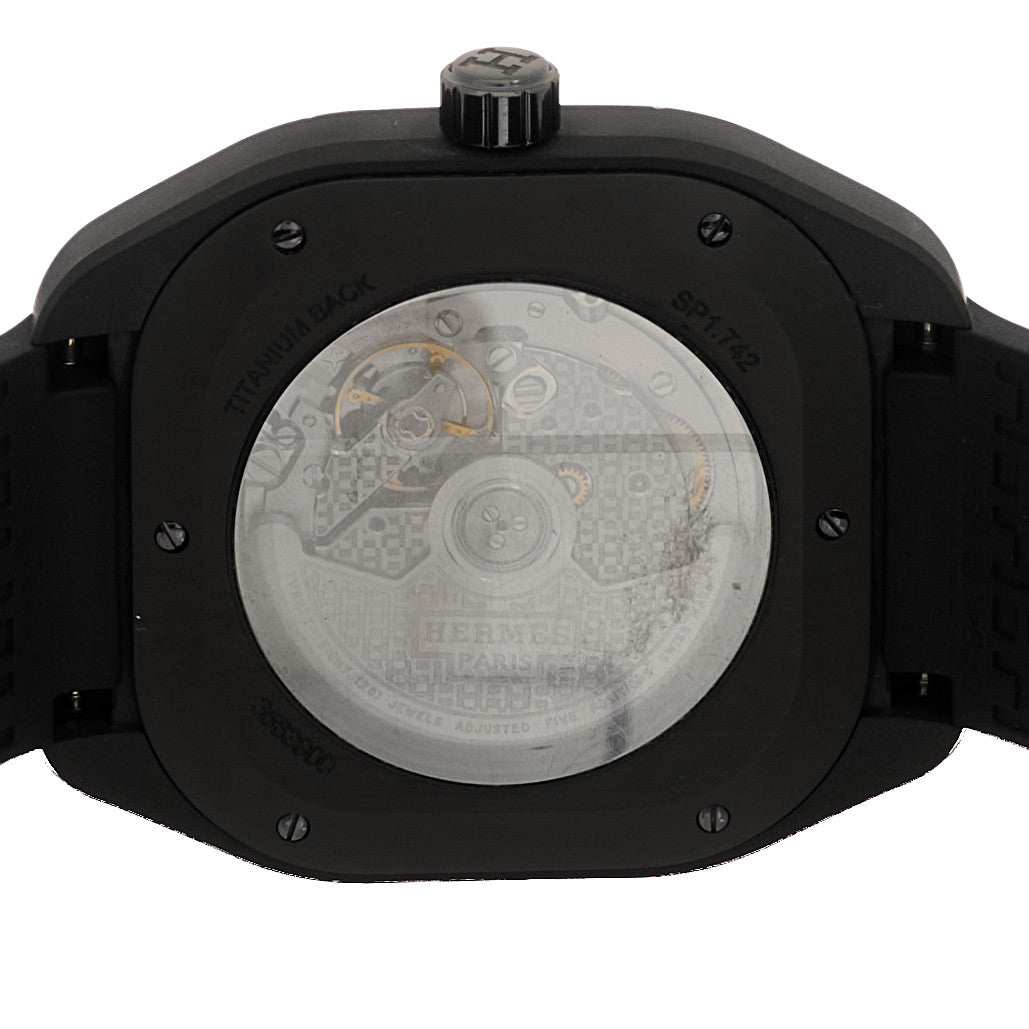 DLC Coated Titanium Rubber 39mm H08 Automatic Watch Noir