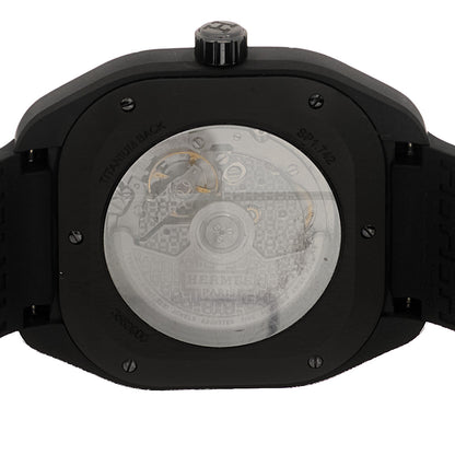 Hermes DLC Coated Titanium Rubber 39mm H08 Automatic Watch Noir 4 of 5