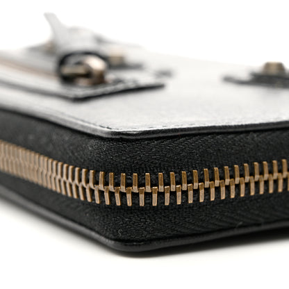 Balenciaga Agneau Classic Hardware Continental Zip Around Wallet Black 9 of 9