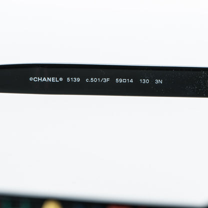 Chanel Acetate Logo Sunglasses 5139 Black Multicolor 7 of 7