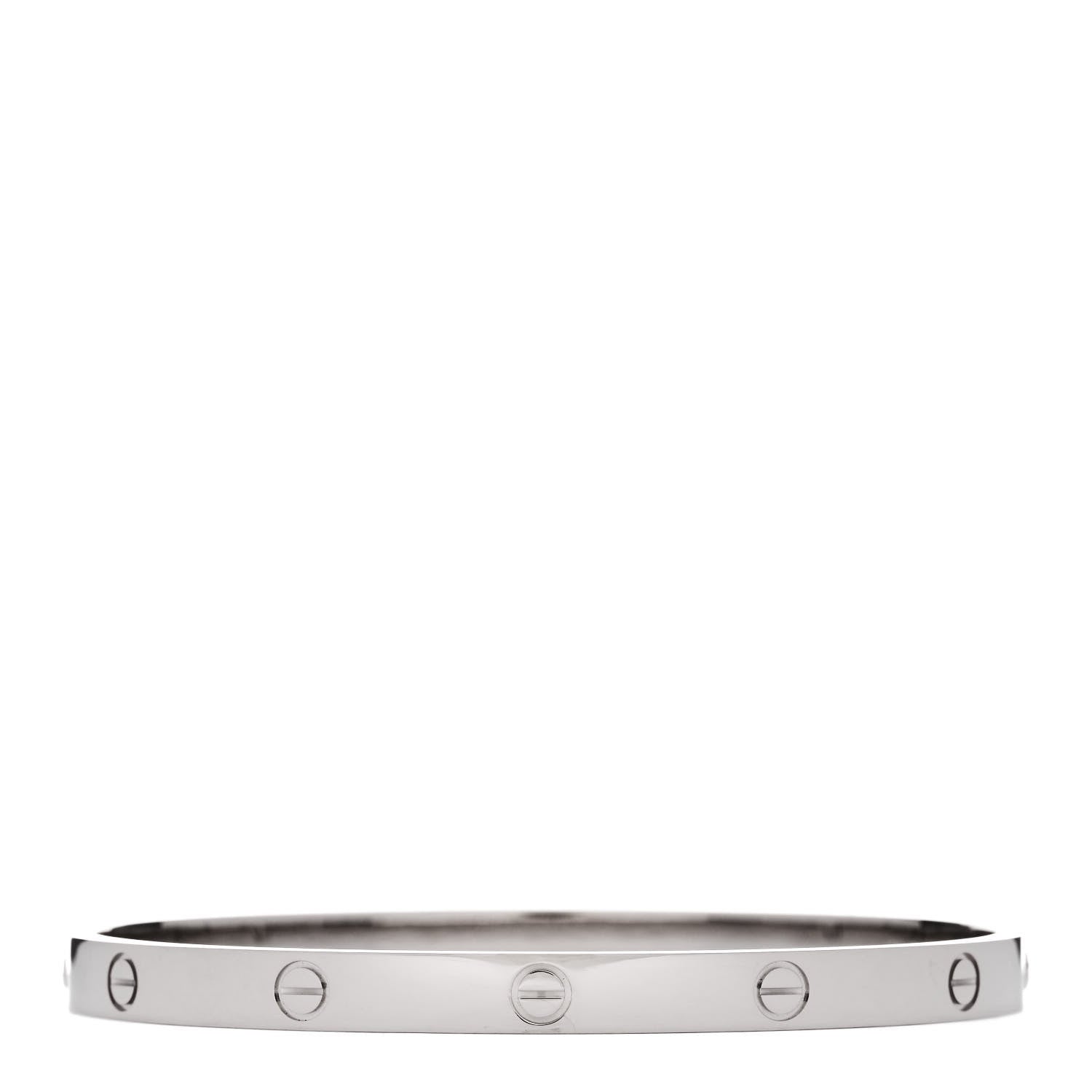 Cartier 18K White Gold LOVE Bracelet 21 2 of 9