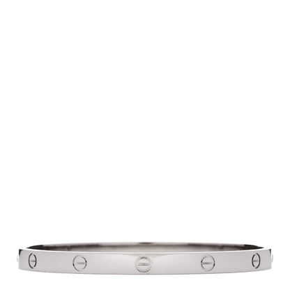 Cartier 18K White Gold LOVE Bracelet 21 2 of 9
