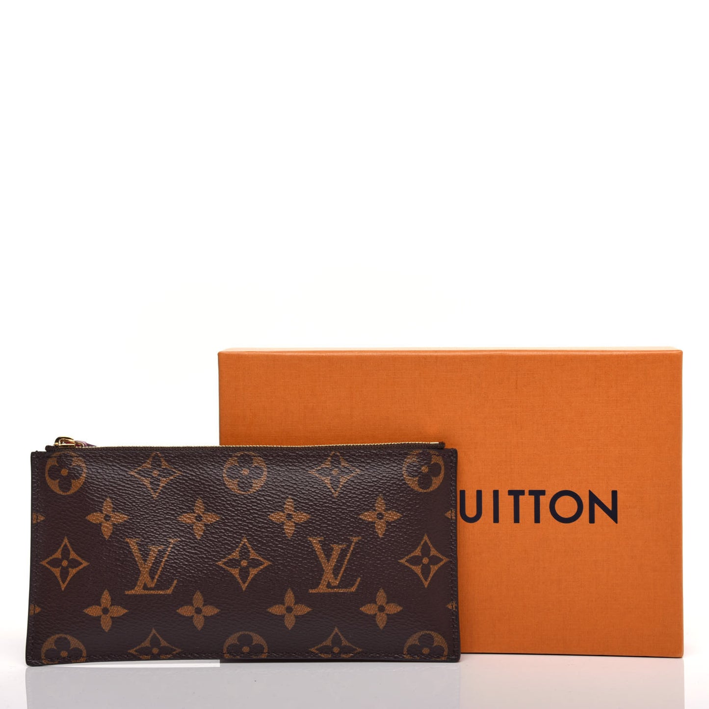 Monogram Felicie Chain Wallet Zippered Insert Fuchsia