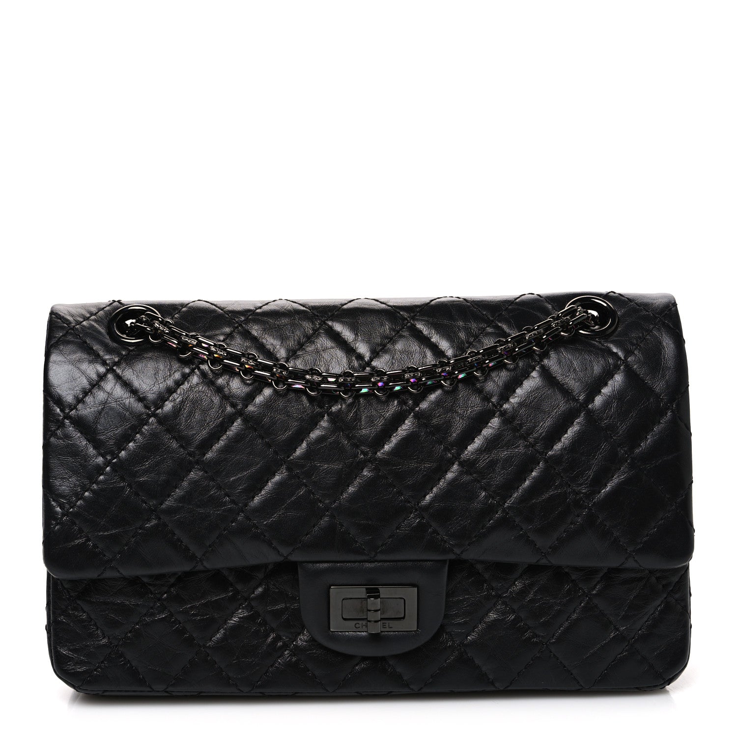 Chanel Aged Calfskin Quilted 2.55 Reissue 225 Flap So Black 1 of 9