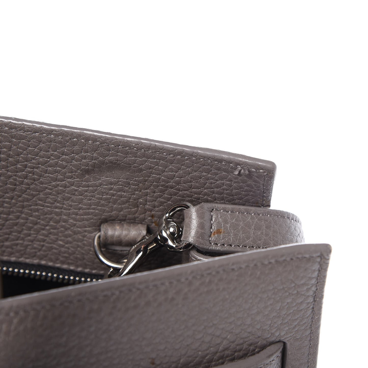 Grained Calfskin Small Sac De Jour Fog