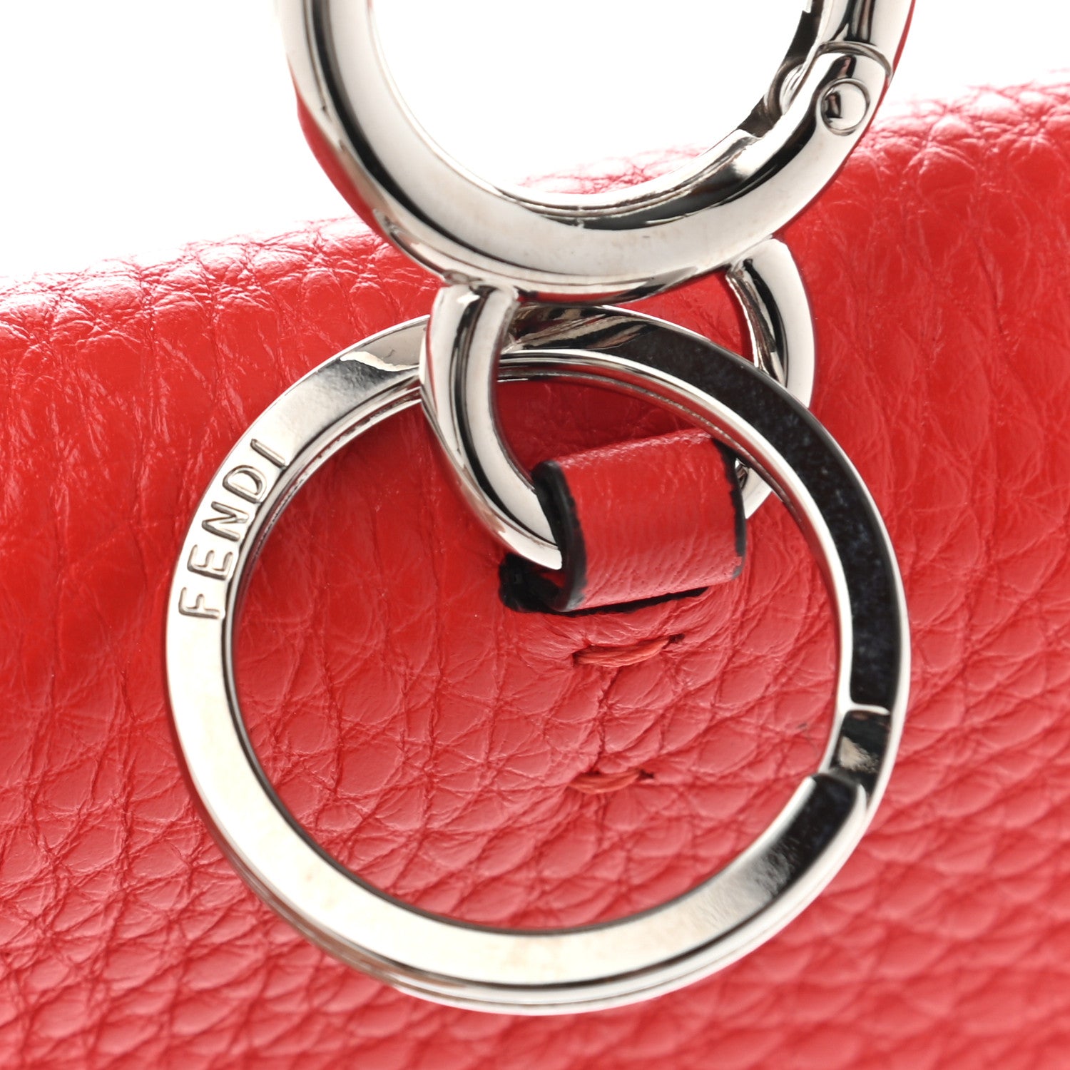 Fendi Cuoio Romano Micro Baguette Charm Papavero 9 of 9