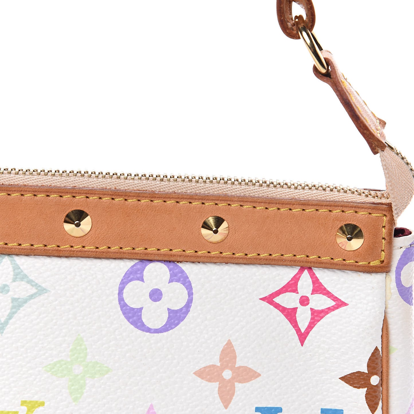 Monogram Multicolor Pochette Accessories White