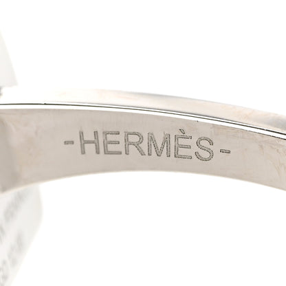 Hermes Palladium Manchette Horse Cufflinks Silver 5 of 7