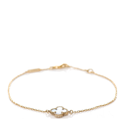 Van Cleef & Arpels 18K Yellow Gold Mother of Pearl Sweet Alhambra Bracelet 1 of 7