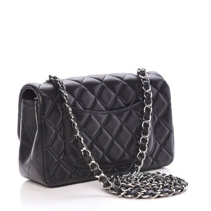 Chanel Lambskin Quilted Mini Rectangular Flap Black 3 of 12