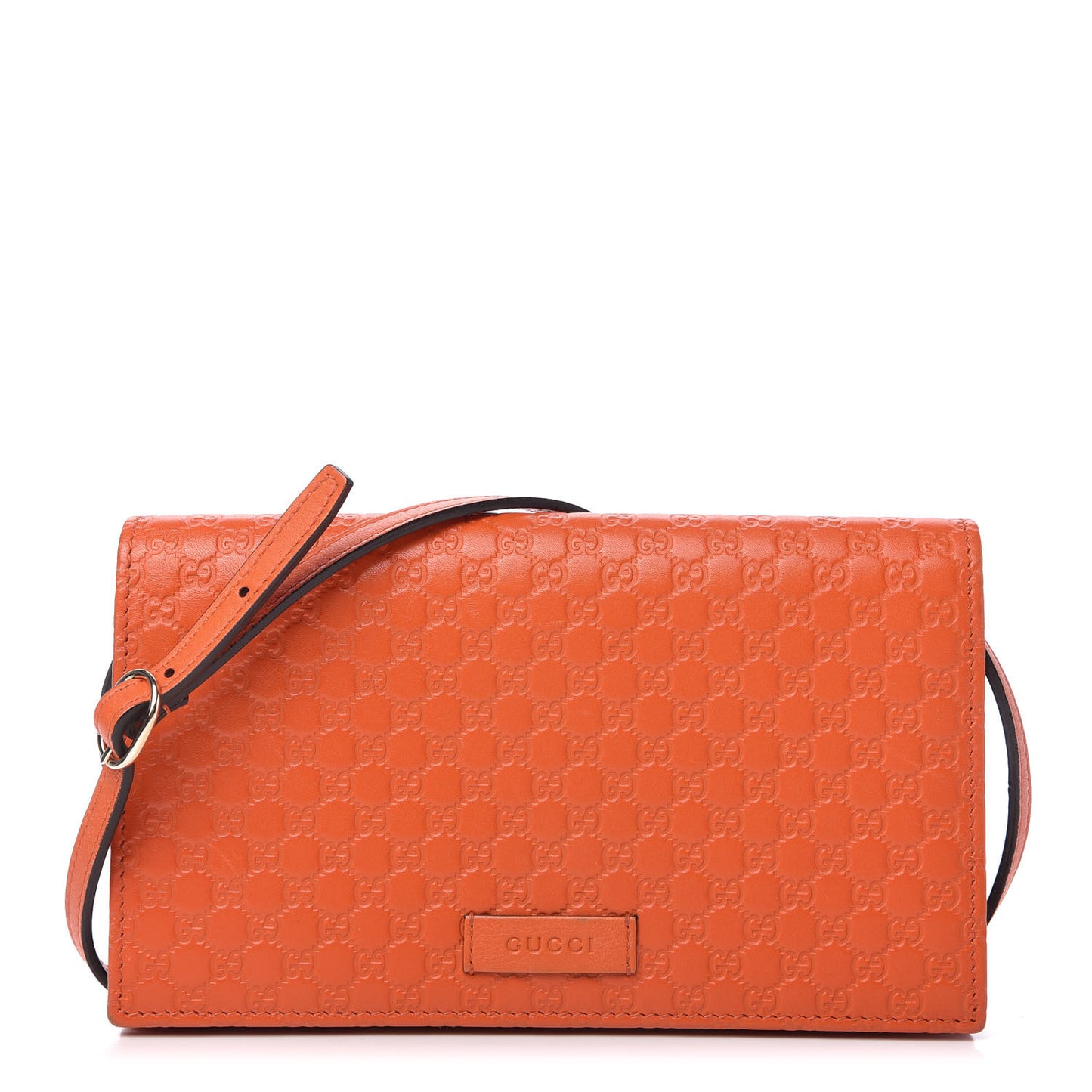 Soft Microguccissima Crossbody Wallet Sun Orange