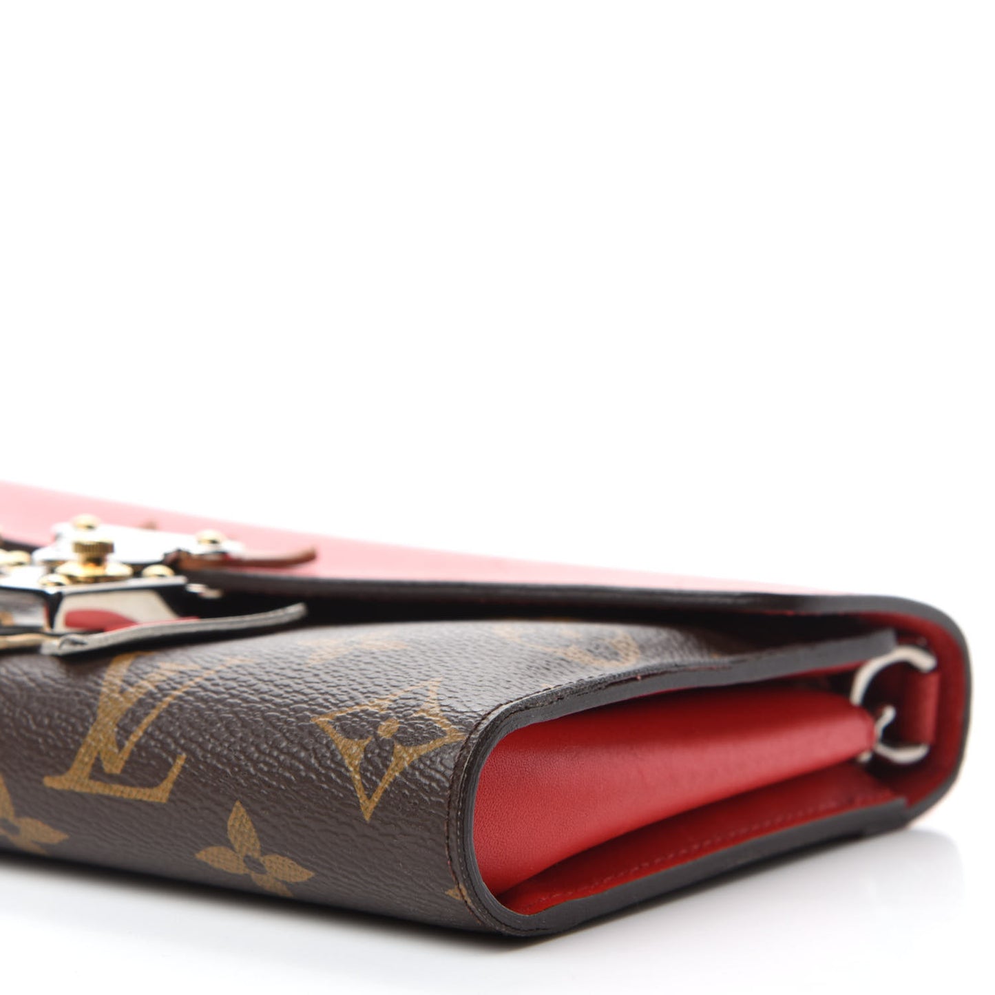 Monogram Tribal Mask Chain Wallet Rouge