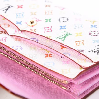 Louis Vuitton Monogram Multicolor Sarah Wallet White Litchi 10 of 12