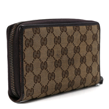 Gucci Monogram Metal Bar Zip Around Wallet Dark Brown 3 of 10