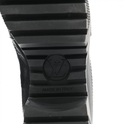 Louis Vuitton Suede Calfskin Monogram LV Black Heart Laureate Platform Desert Boots 36 Black 6 of 7