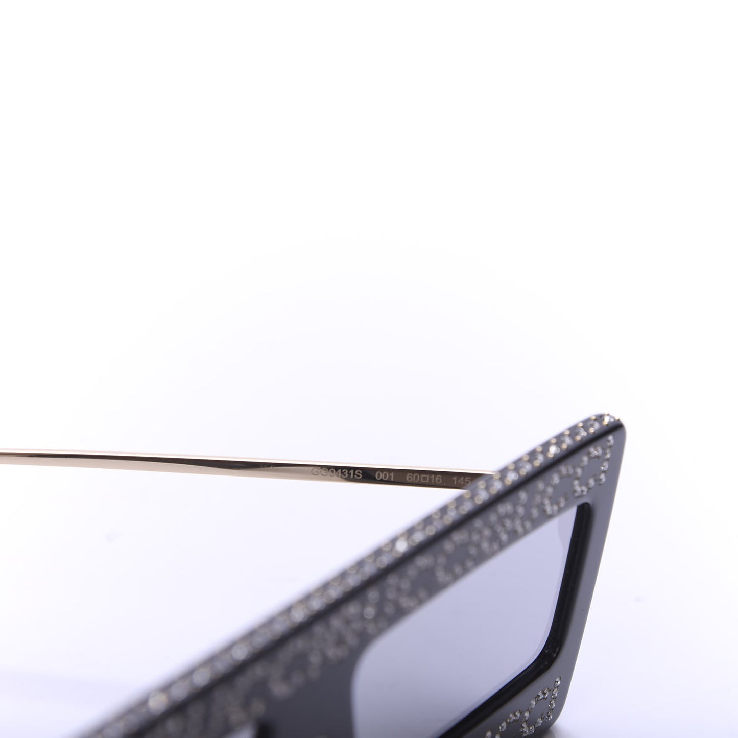 Acetate Crystal Mask-Frame Sunglasses GG0431S Black