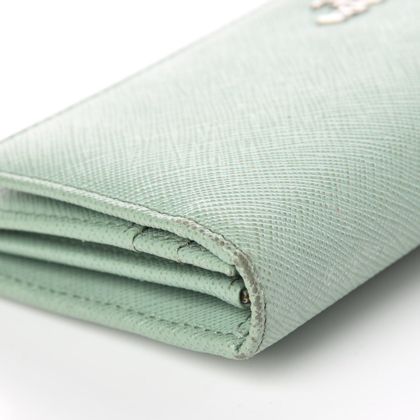 Saffiano Metal Continental Flap Wallet Acquamarina
