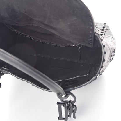 Christian Dior Lambskin Studded Matte Cannage Medium Lady Dior So Black 5 of 9