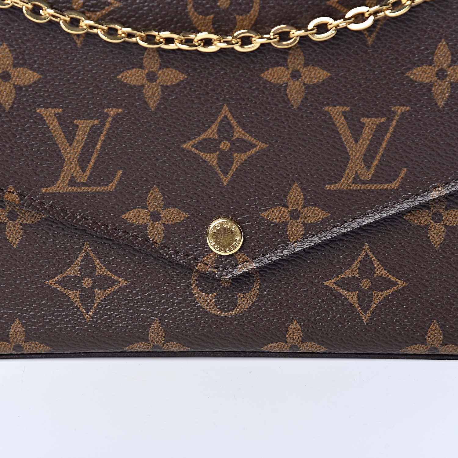 Louis Vuitton Monogram Pochette Felicie Chain Wallet Fuchsia 12 of 12